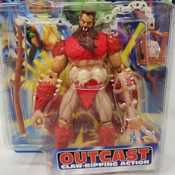 TOY BIZ MARVEL COMICS OUTCAST ACTION FIGURE 1996 GLOW IN THE DARK - Picture 2 of 5